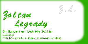 zoltan legrady business card