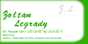 zoltan legrady business card